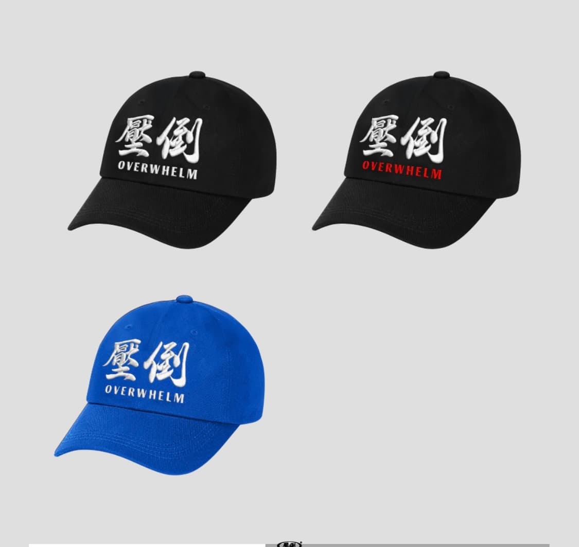 압도 기본로고 모자볼캡 블랙,블랙레드,블루 미개봉새상품 본투윈프리덤올라잇 상품이미지1