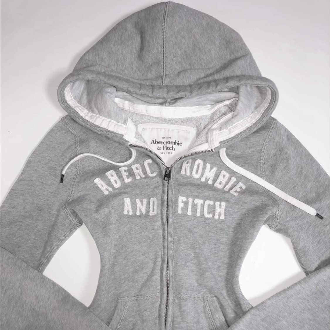 대대장 아베크롬비 딱붙핏 후드집업 S 그레이 상품이미지1