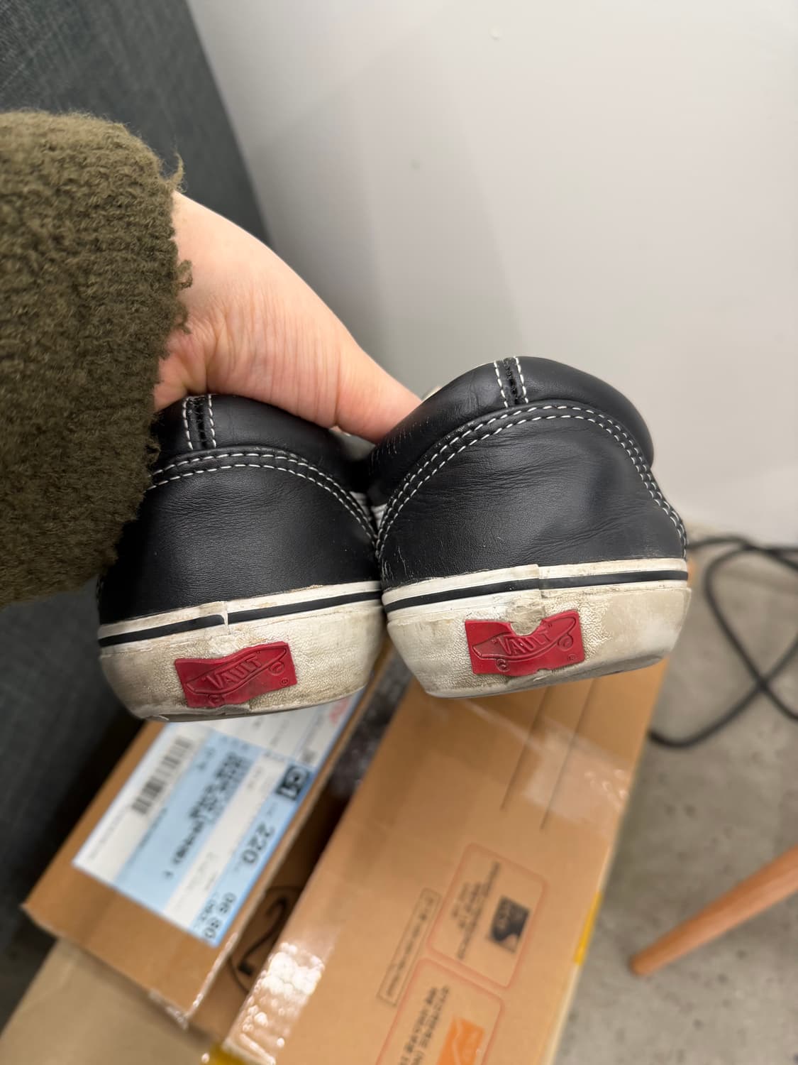 반스 올드스쿨 레더 볼트 og 265 (지디반스 레드탭) 상품이미지3