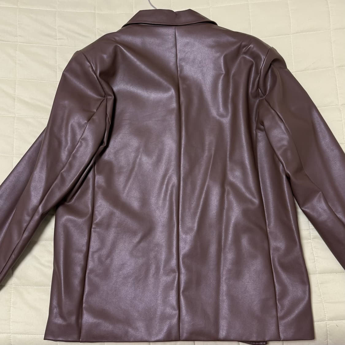 브라운 가죽 블레이저 상품이미지2