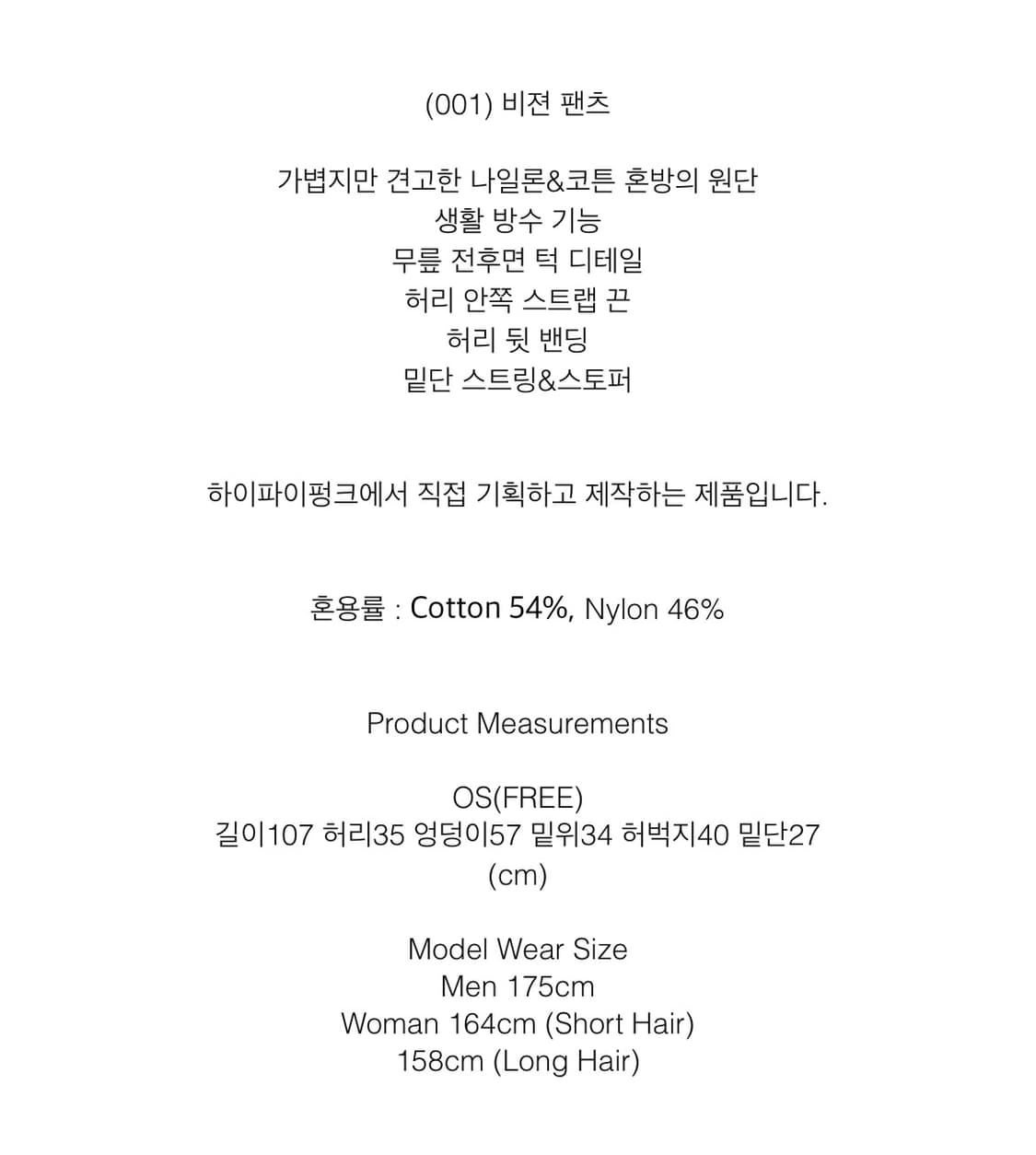 하이파이펑크 (001) Vision Pants_Black 상품이미지2