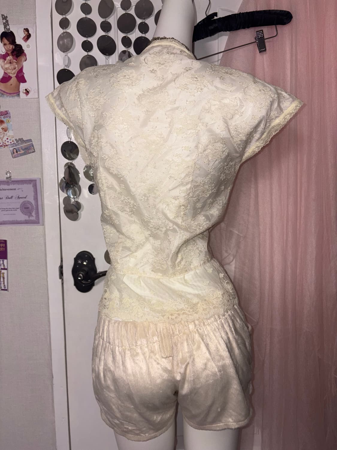 ivory lace button top 상품이미지3