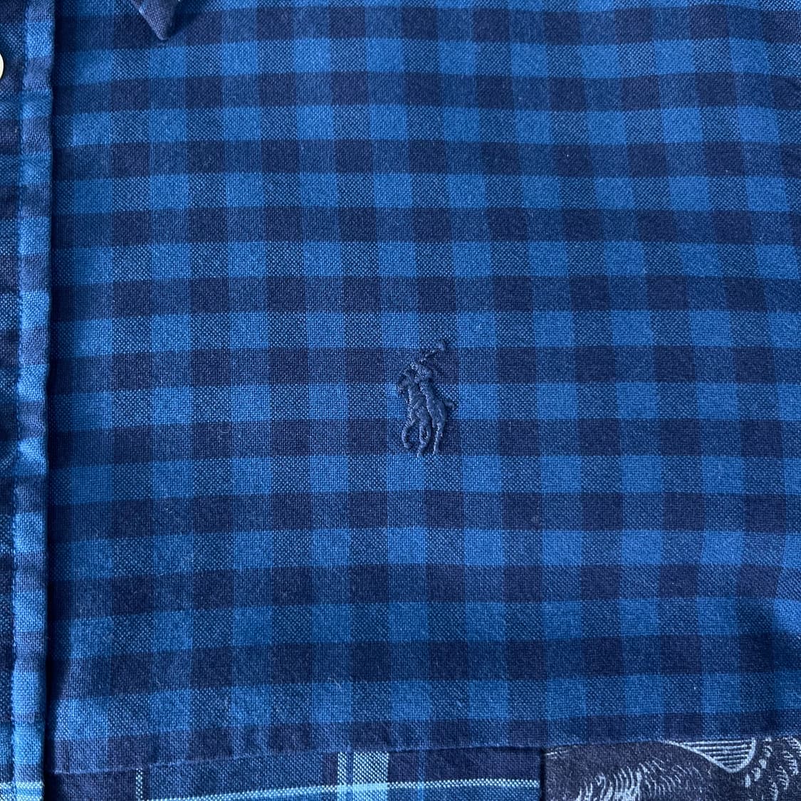 100 폴로랄프로렌 인디고 블루 패치 워크 셔츠 상품이미지3