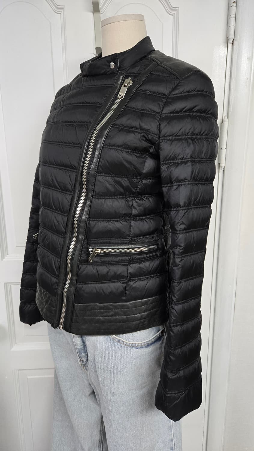 마쥬 양가죽배색 다운라이더자켓 상품이미지3