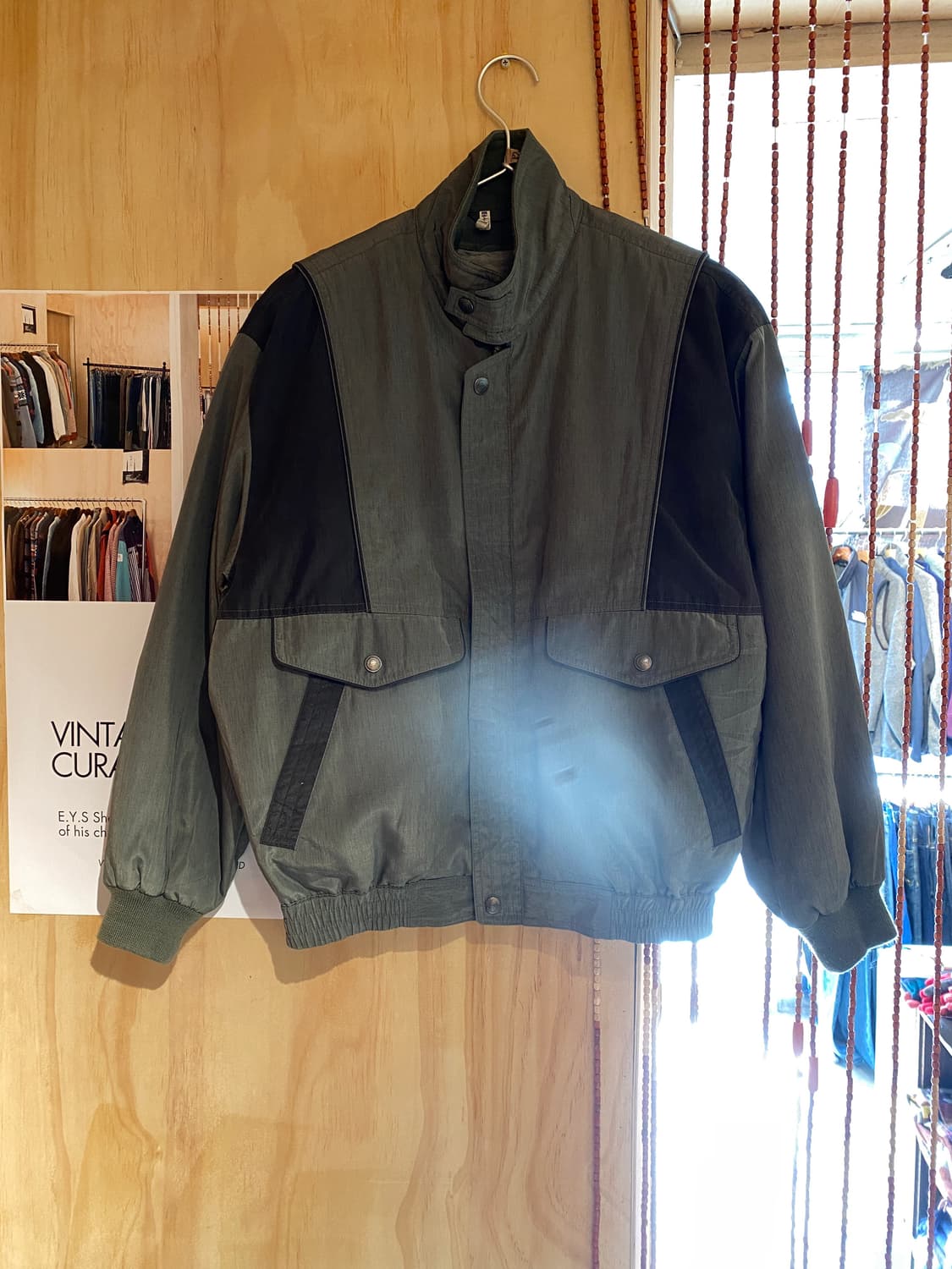 애프터 임프레션 투톤 패널 해링턴자켓 상품이미지1