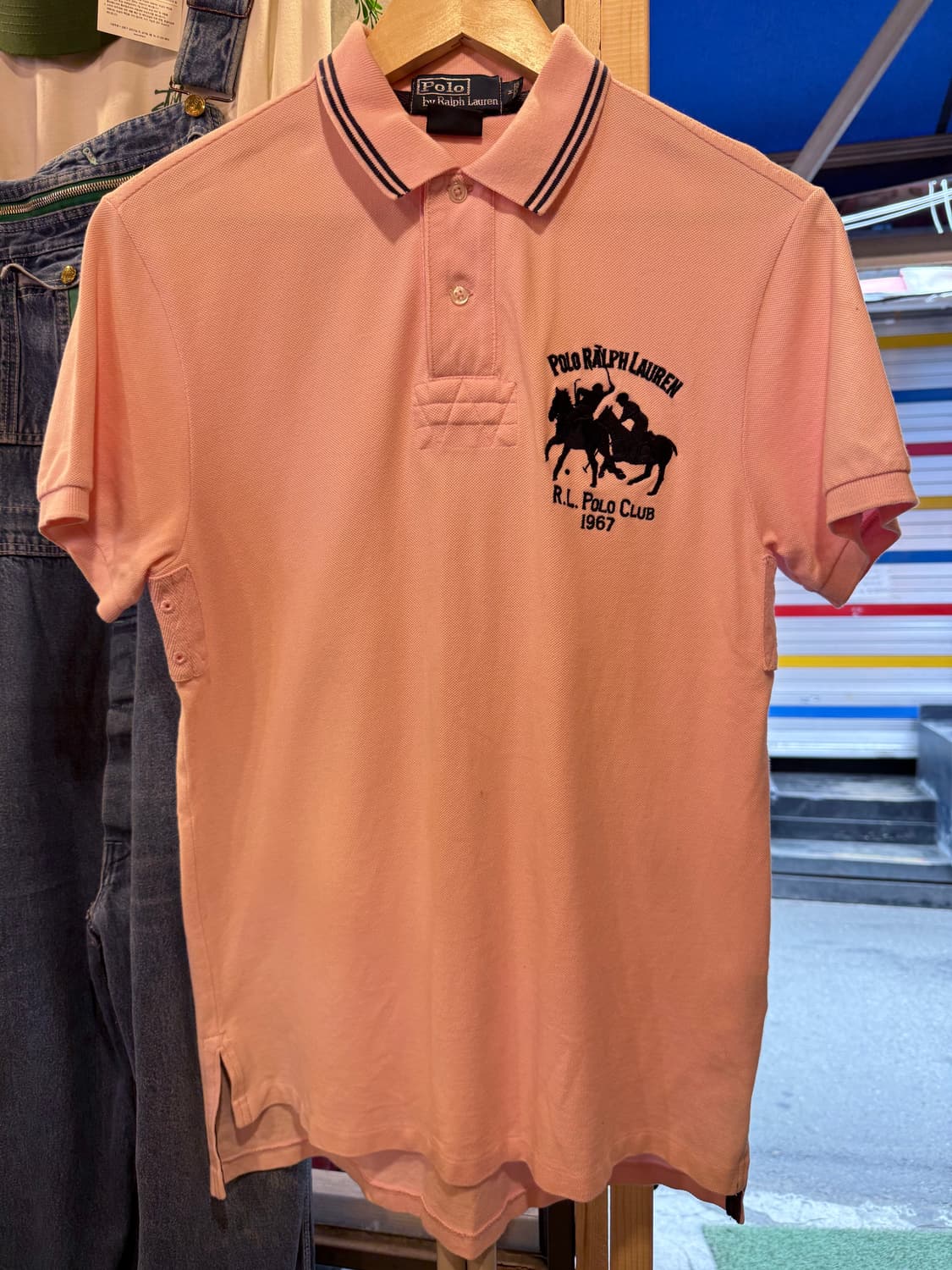 폴로 랄프로렌 더블 빅포니 핑크 카라티 상품이미지1