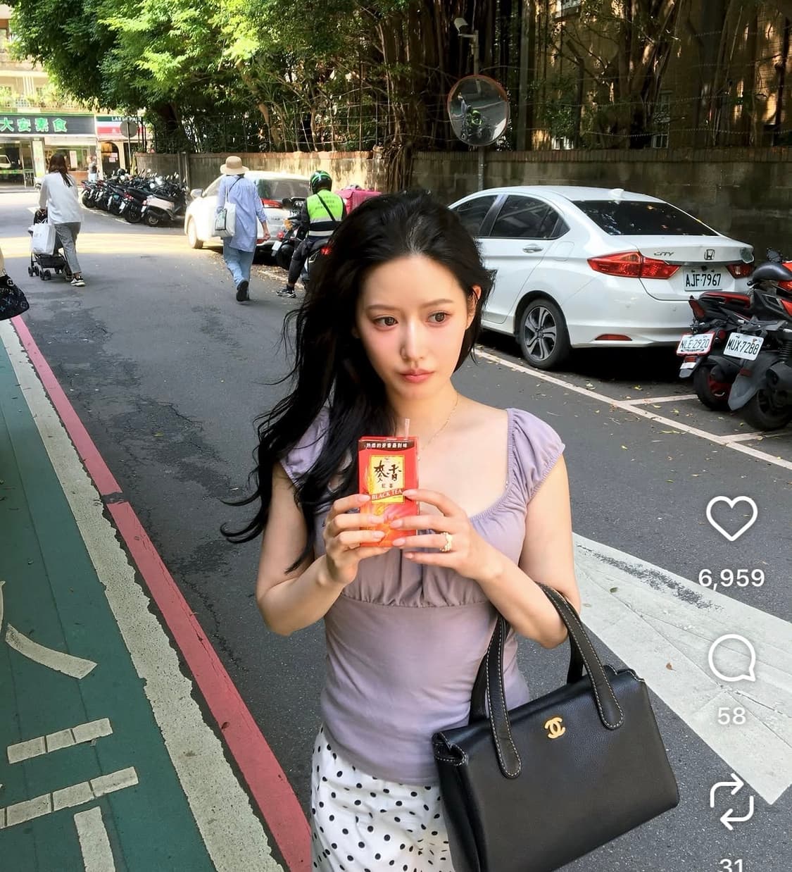 민지님 착용) 브랜디멜빌 연보라 퍼프티셔츠  상품이미지1