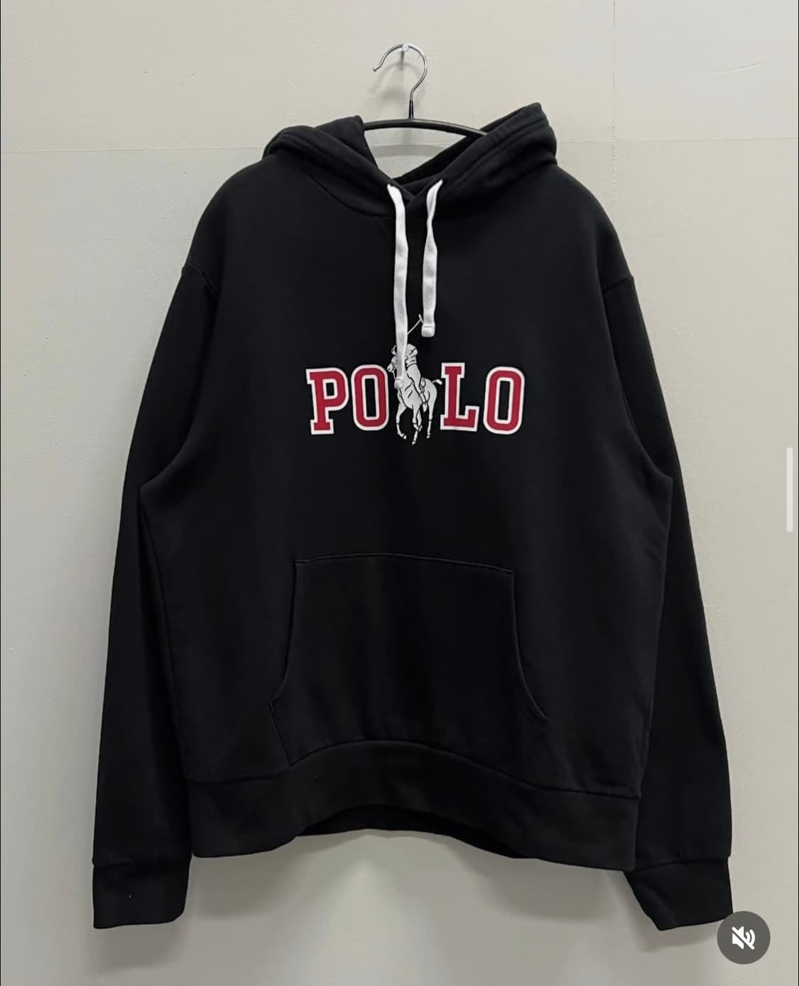 폴로 랄프로렌 로고 프린팅 후드 티 블랙 상품이미지2