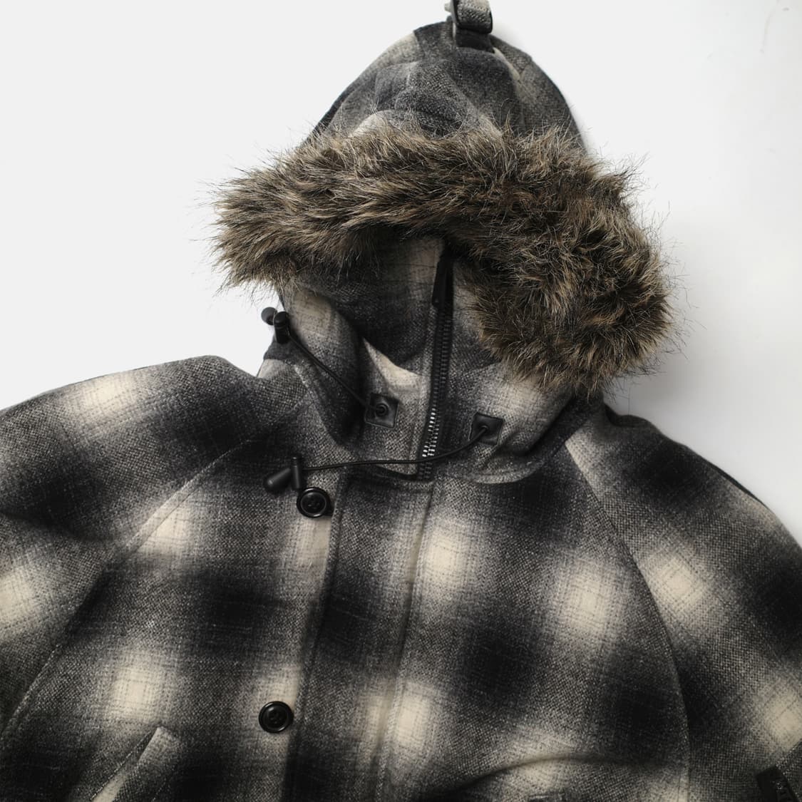 2000's Polo Jeans Ombre Plaid Down Parka 상품이미지3