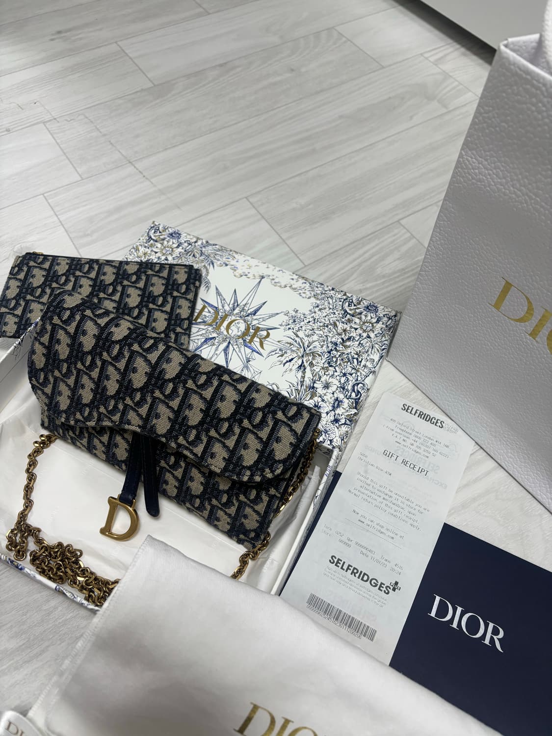 디올 오블리크 새들 체인 지갑 크로스백 상품이미지2