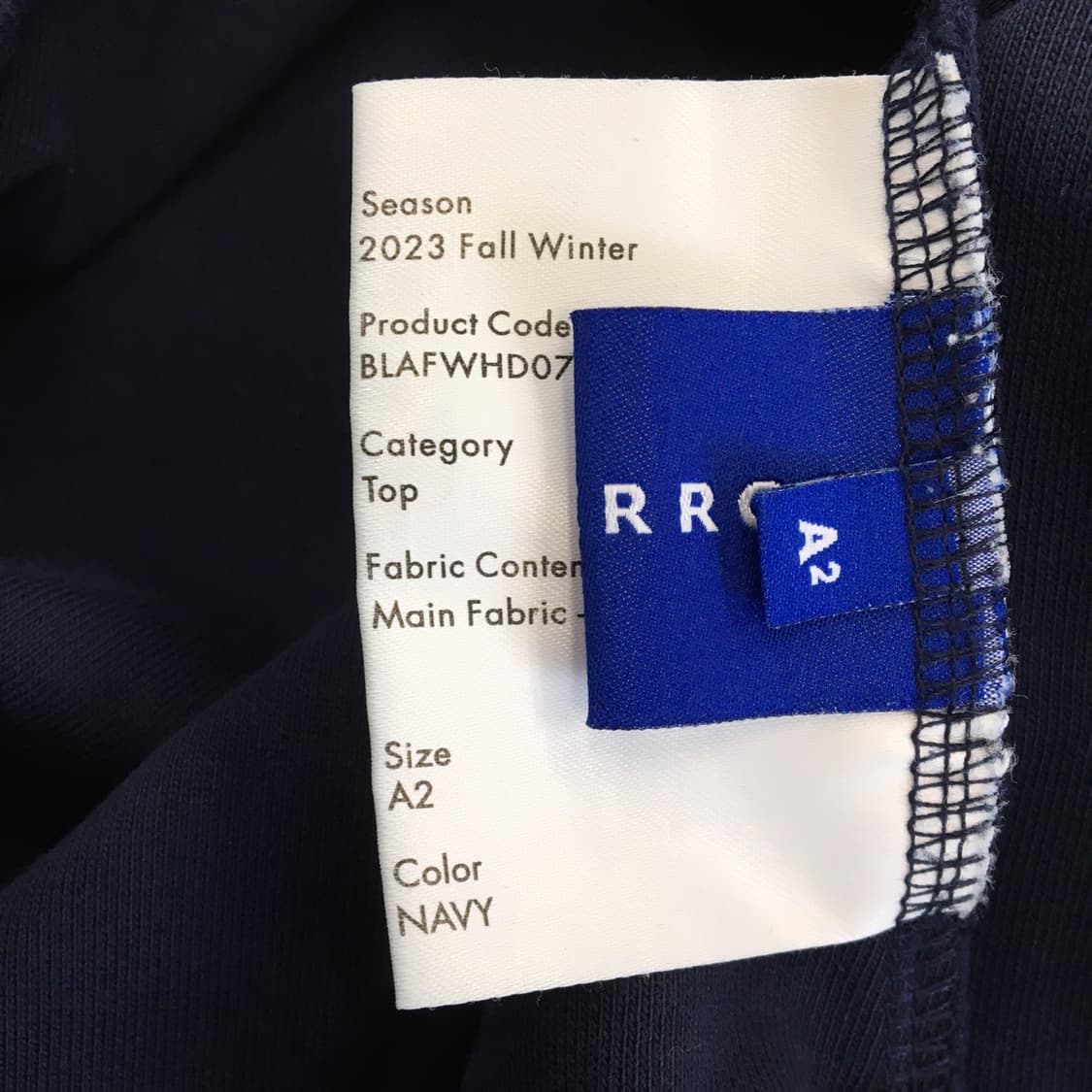 아더에러 베리프 맨투맨 A2 네이비  상품이미지7