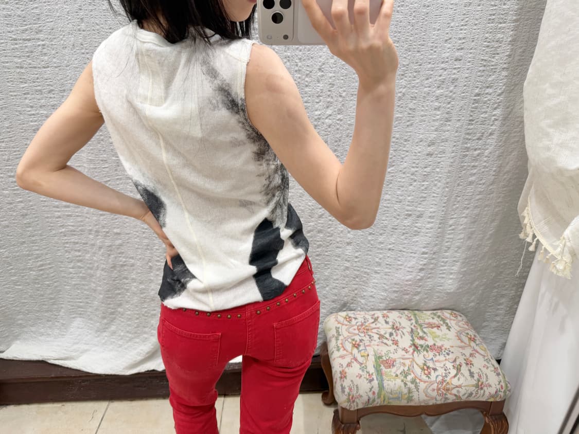 Printing white sleeveless 상품이미지2