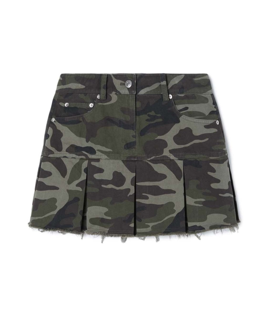 문선 카모 플리츠 스커트 S 상품이미지1