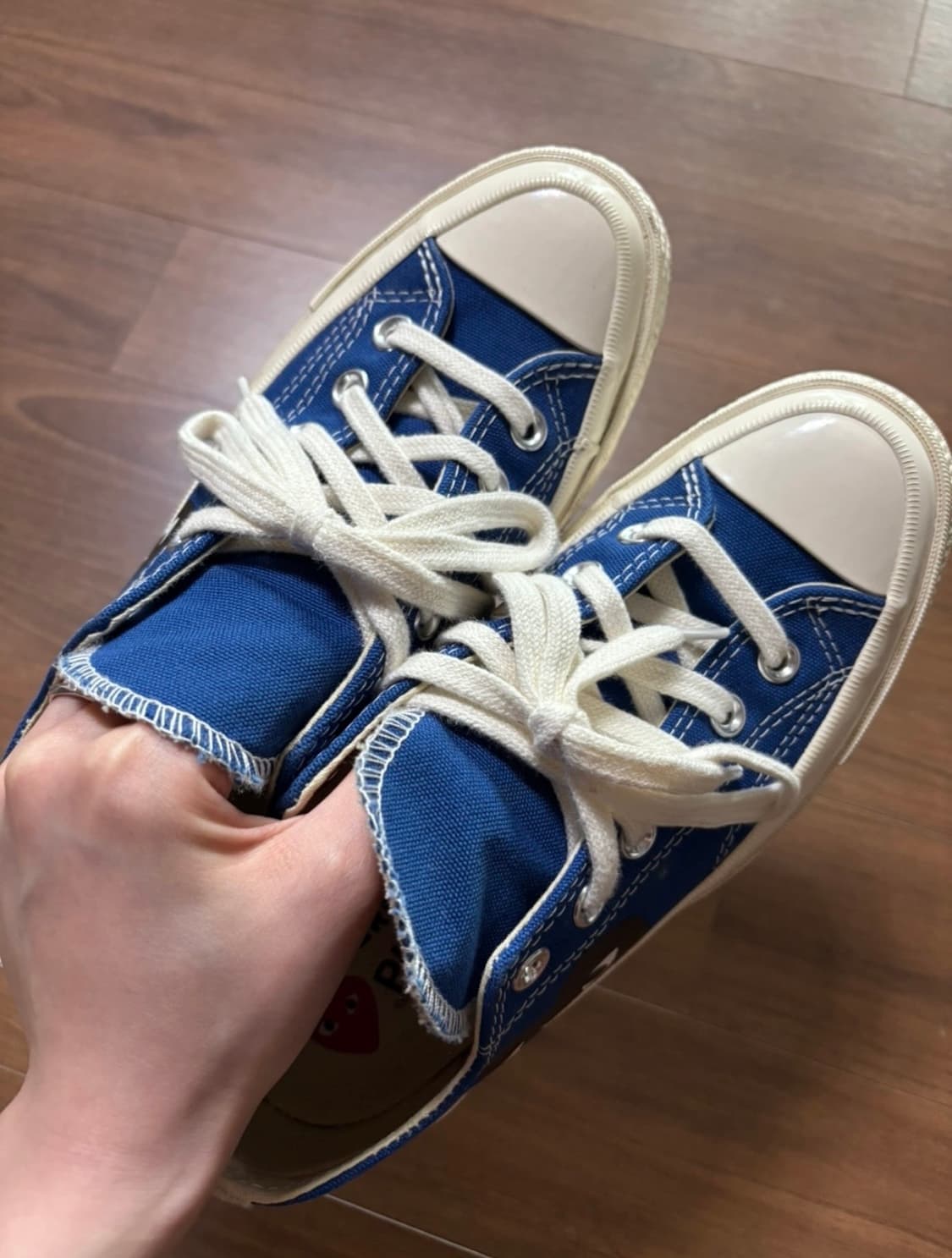 컨버스 x 플레이 꼼데가르송 척 70 로우 블루 쿼츠 240 상품이미지5