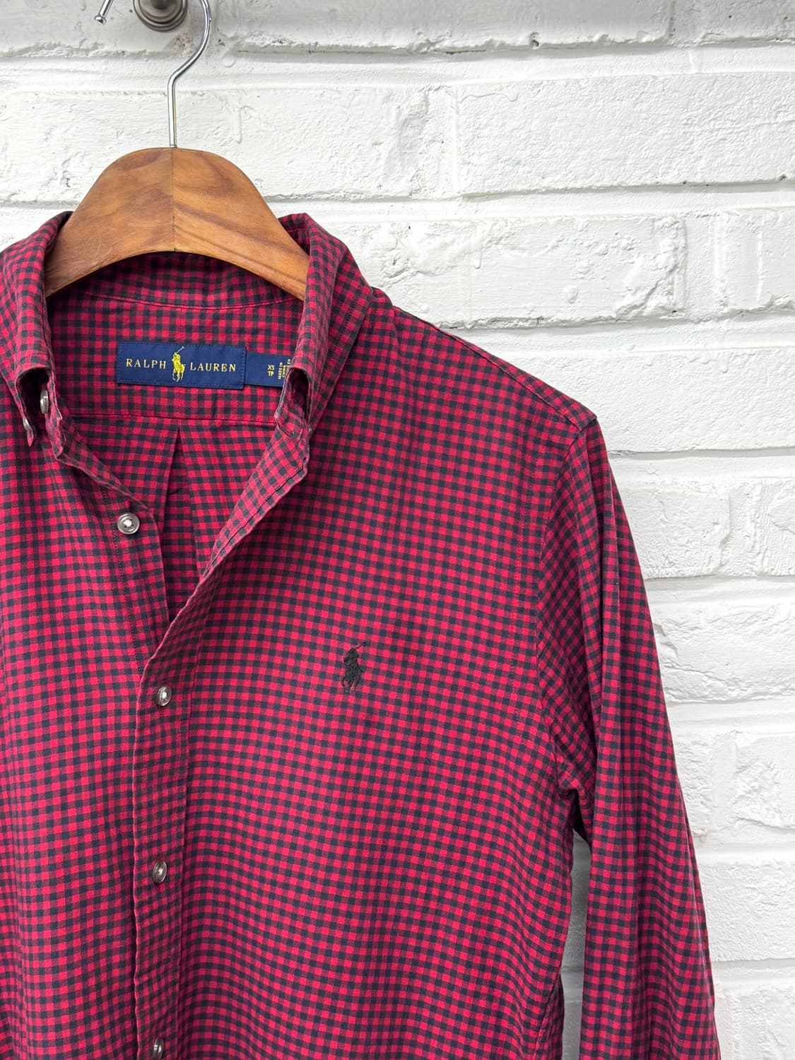 폴로 레드블랙 체크셔츠 상품이미지4