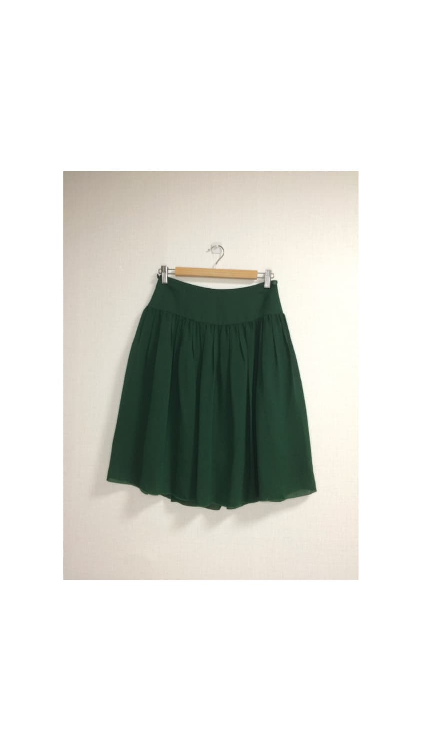 빈티지 그린 쉬폰 미디 스커트 상품이미지1
