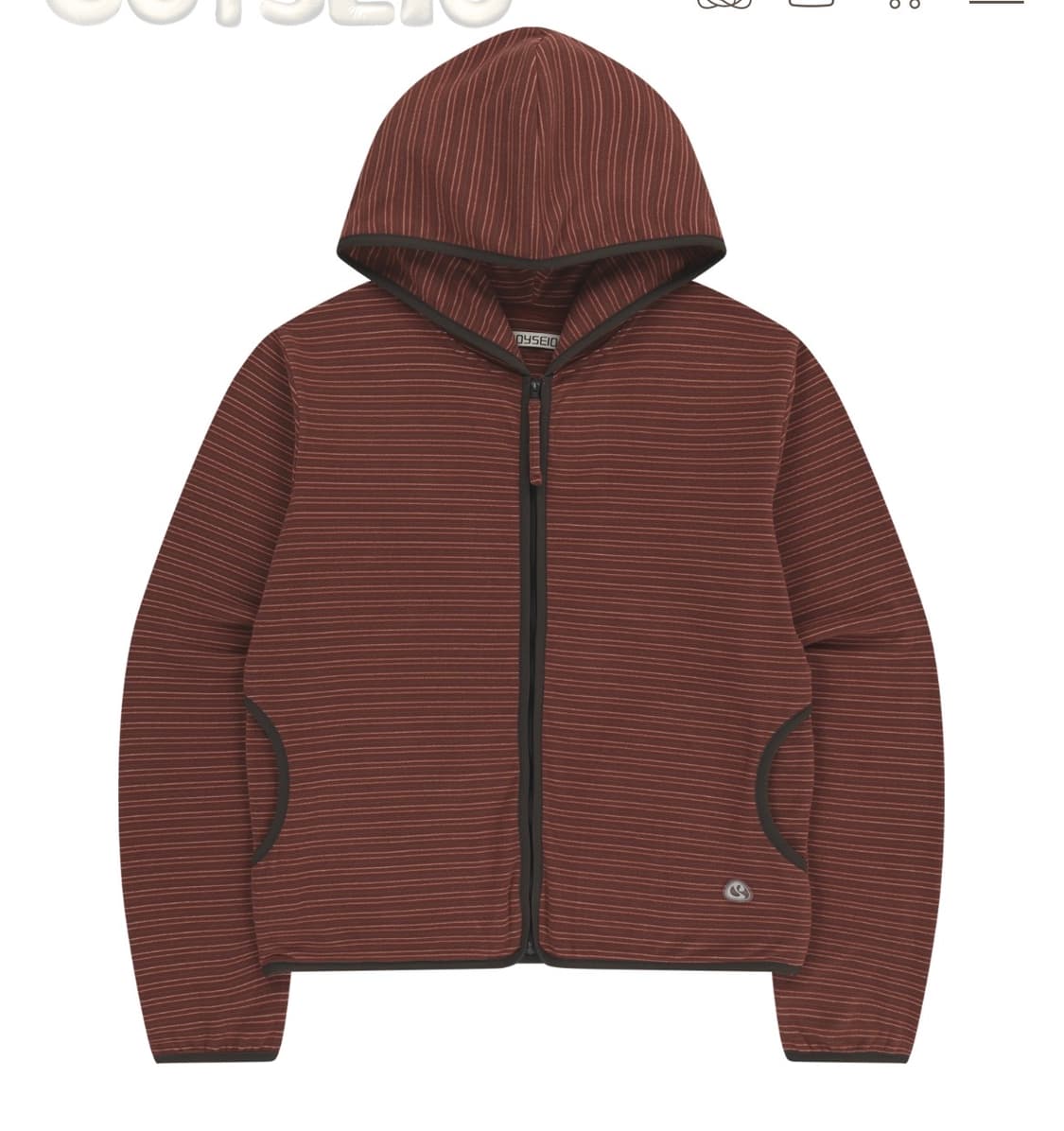 코이세이오 스트라이프 후리스 후드집업 상품이미지1