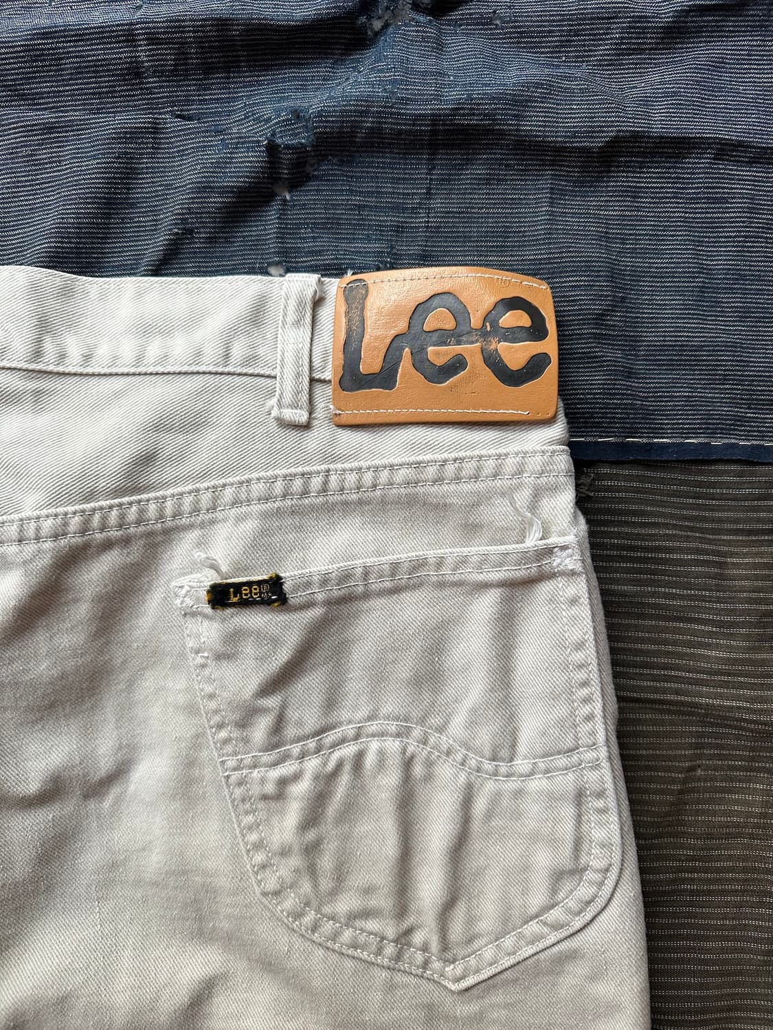 60s 70s USA LEE 200Z White Denim Pants 상품이미지6