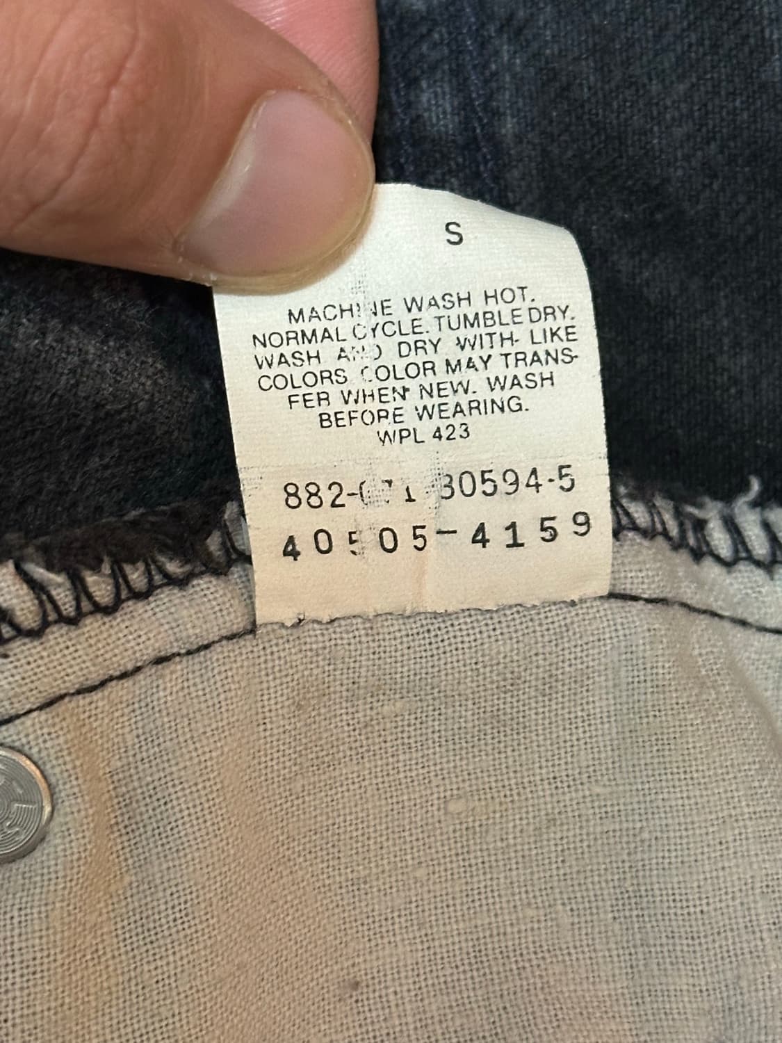 90s 리바이스 usa 505 블랙탭 블랙진 흑청 34/30 상품이미지5