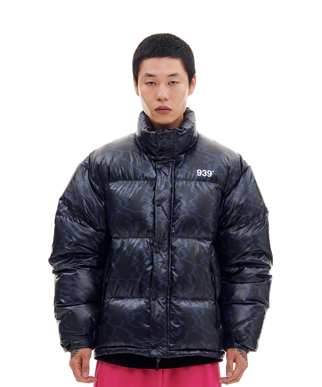 아카이브 볼드 노이즈 패딩 S 블랙/블루  상품이미지1