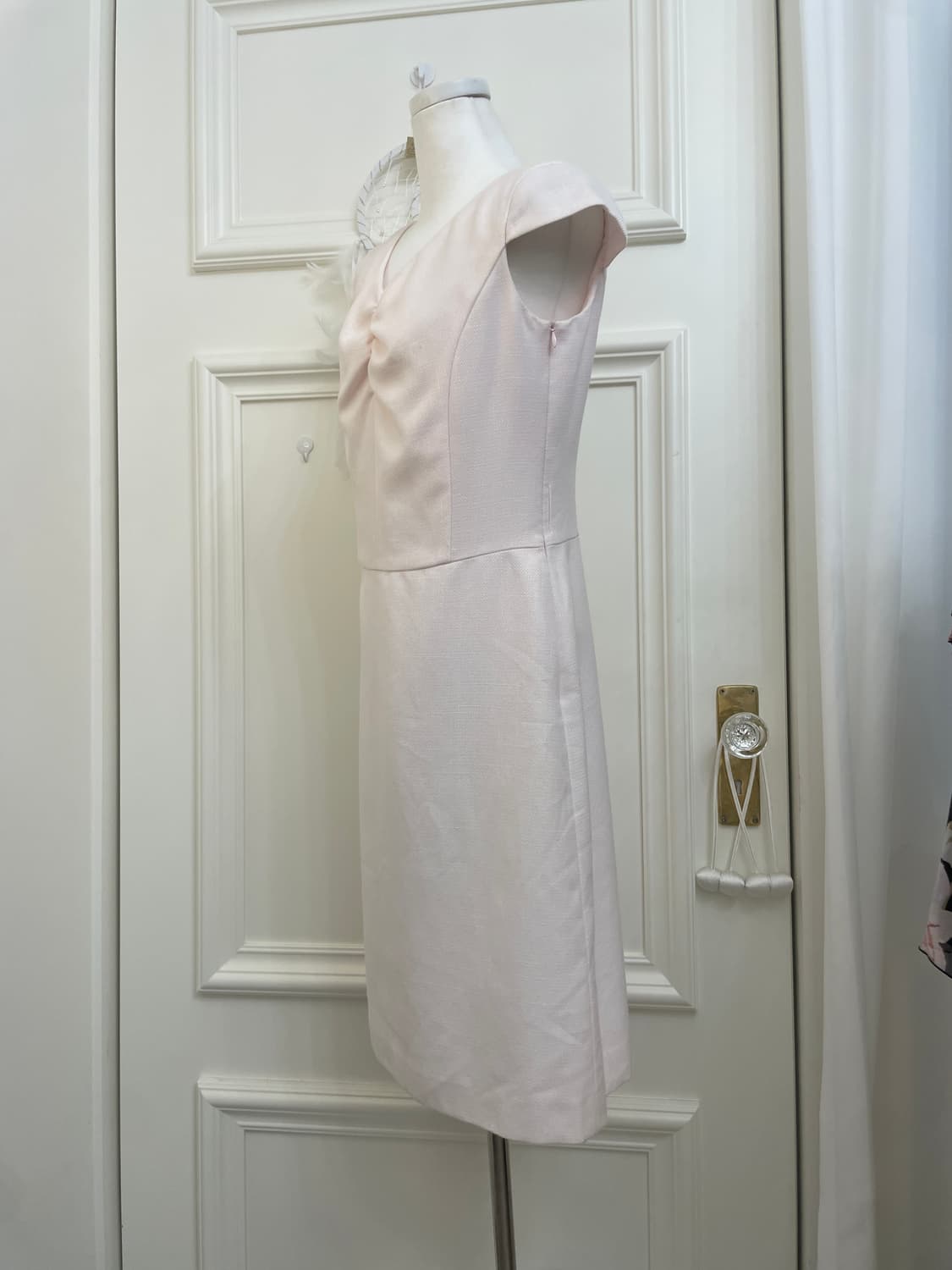 pink twinkle tweed shirring french sleev 상품이미지3