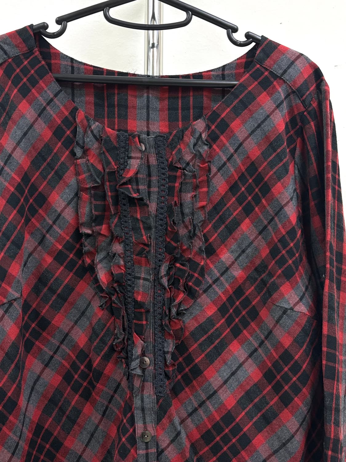 빈티지 체크 셔츠 원피스 상품이미지6