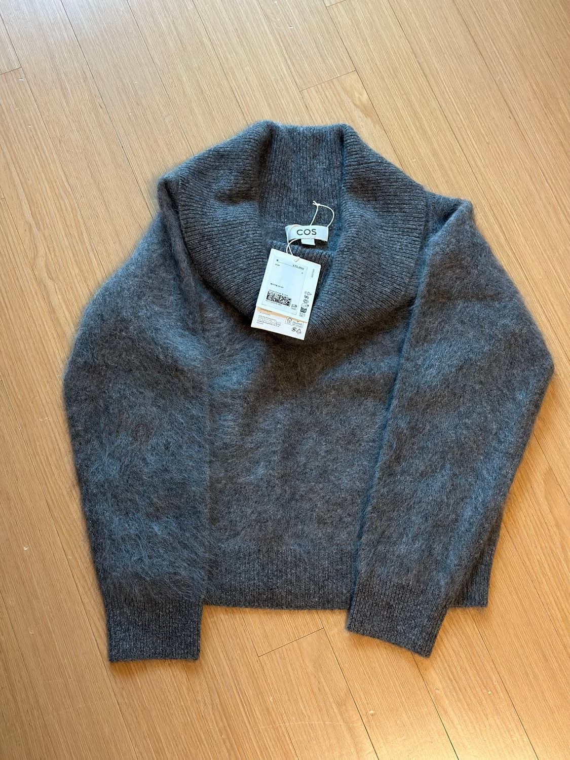 코스 COS 오프숄더 니트 메리노 울 스웨터 S 그레이 상품이미지3