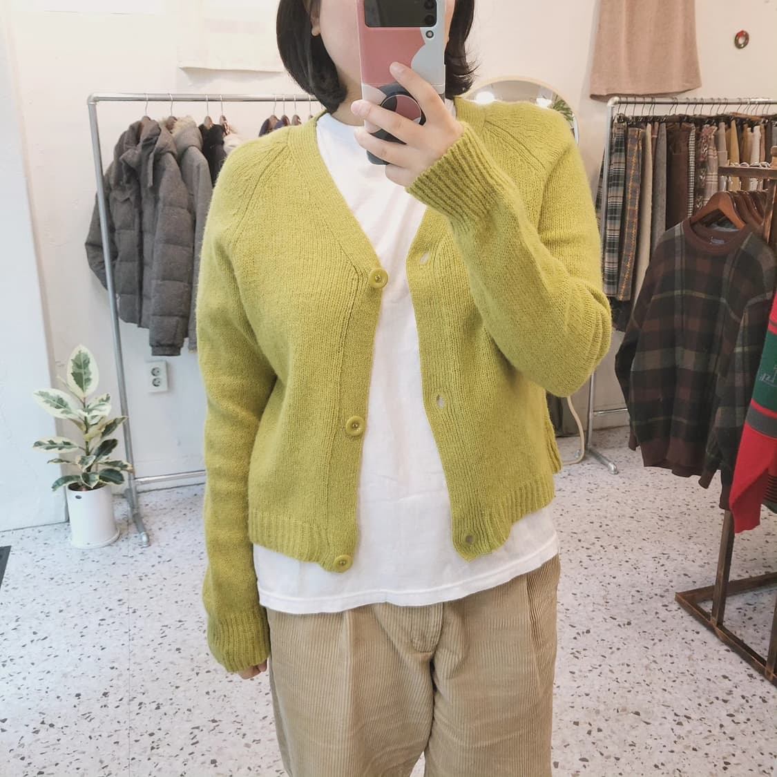 사만사모스2 울100 라임 가디건 상품이미지9