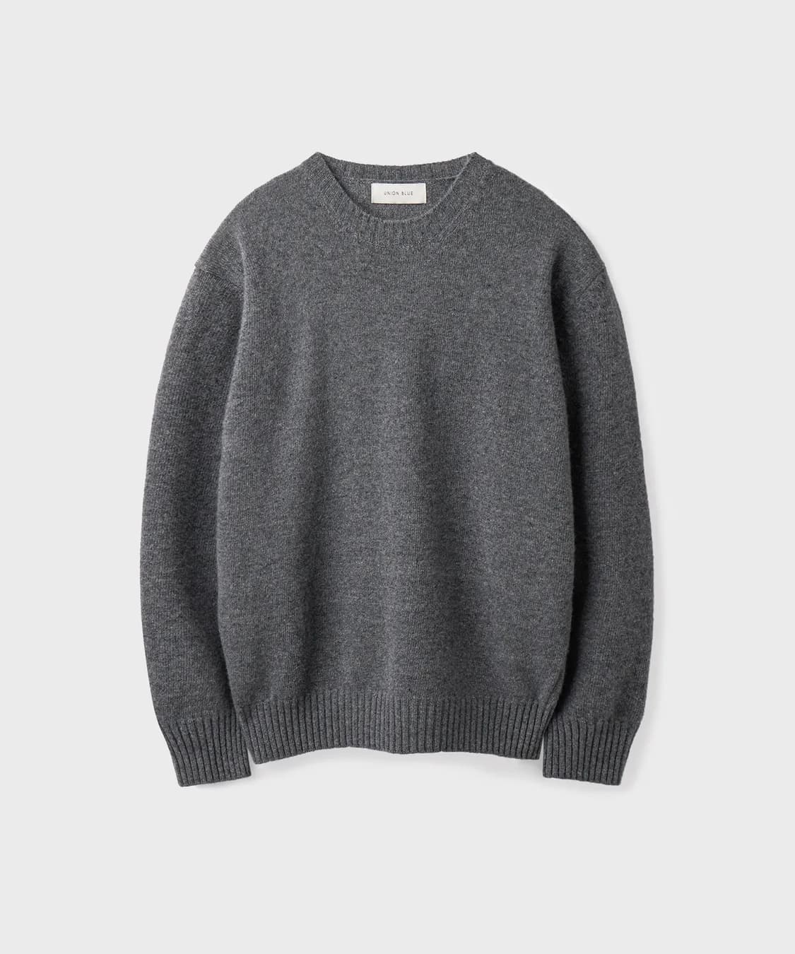 유니온블루 / 캐시미어 울 크루넥 니트 / 멜란지그레이 / XXL 상품이미지1