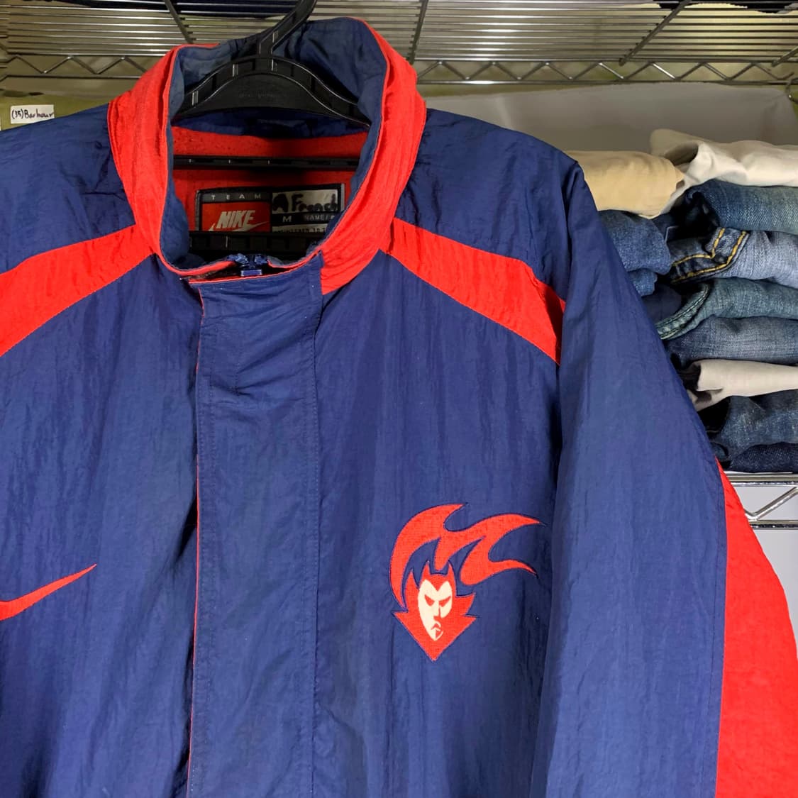 [XL] 90's 나이키 웨스턴 데몬 멜버른 자수 나일론 점퍼 상품이미지1