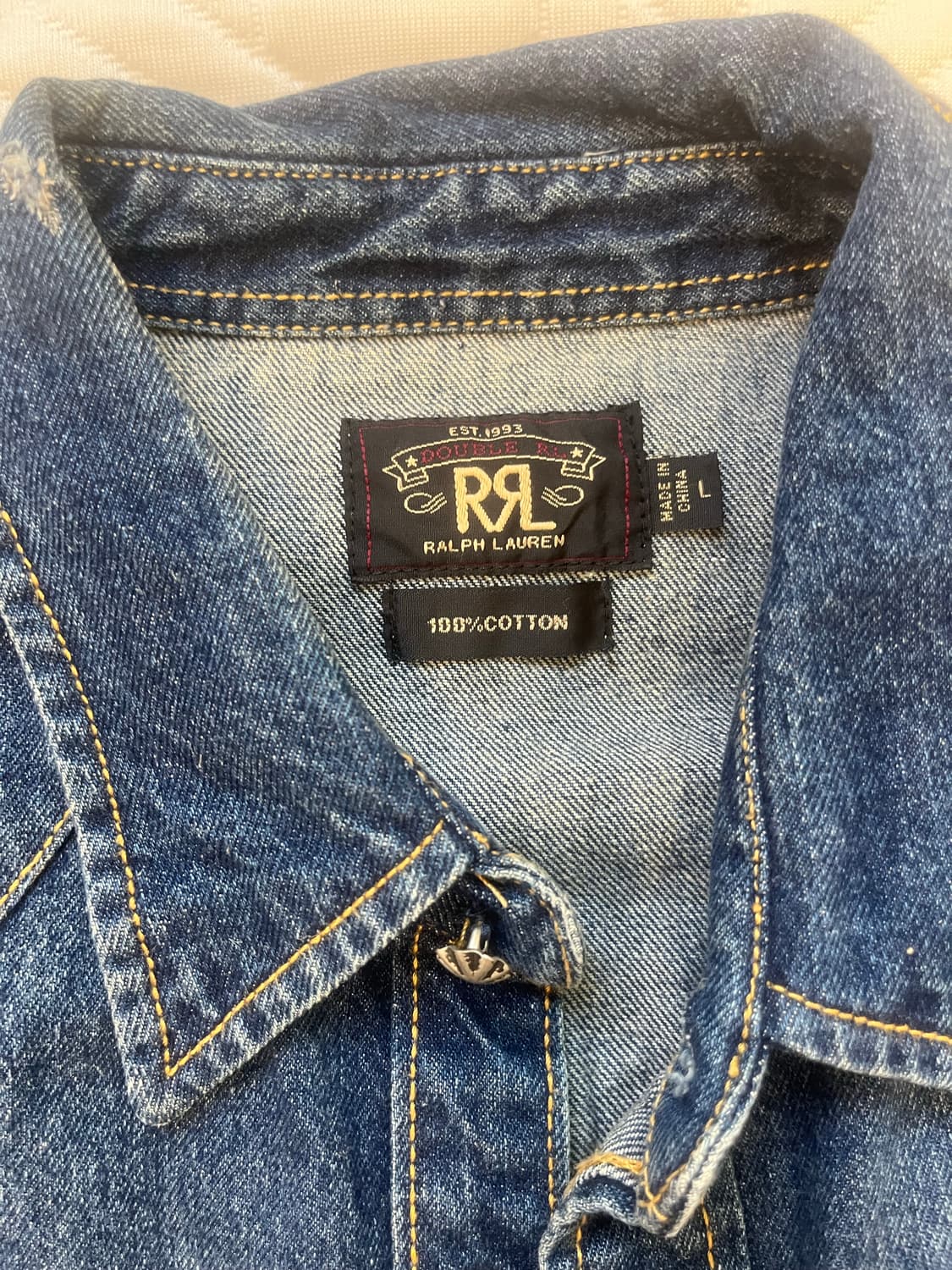 rrl 웨스턴 데님 셔츠/L 상품이미지2