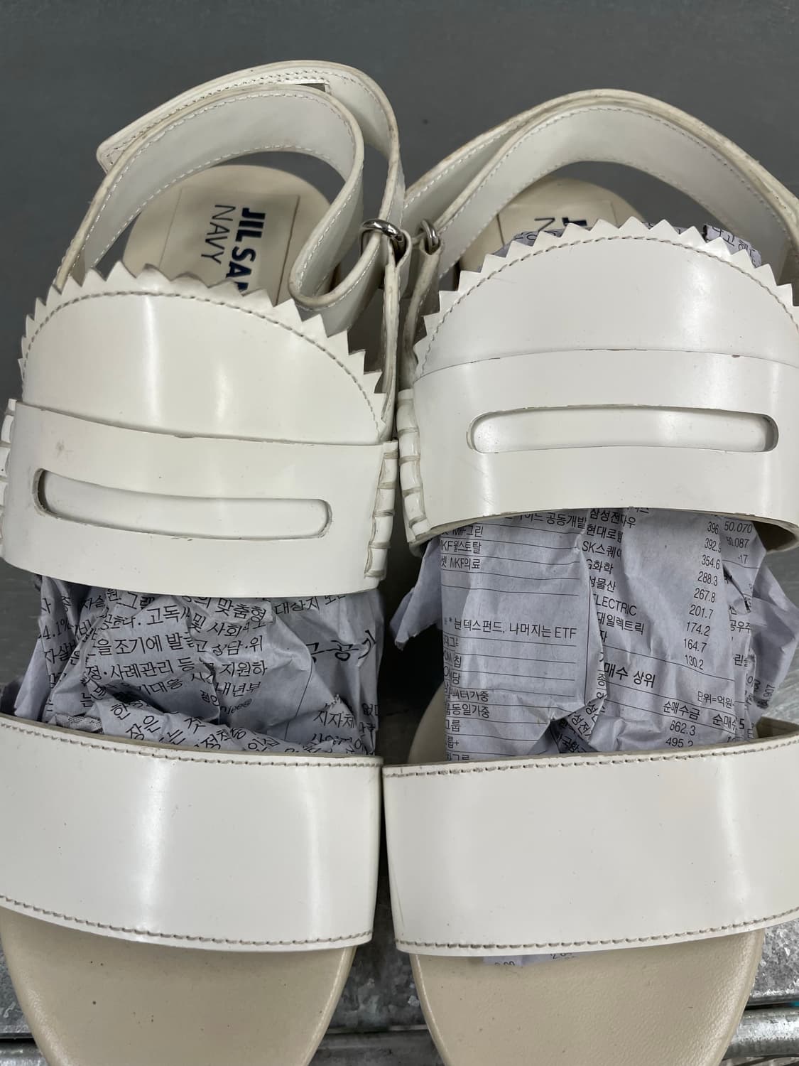 질샌더 스트랩 레더 샌들 화이트 37 (gr-4717) 상품이미지7