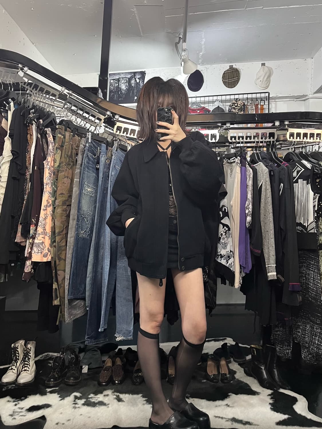 오버핏 크롭 집업 자켓 상품이미지1