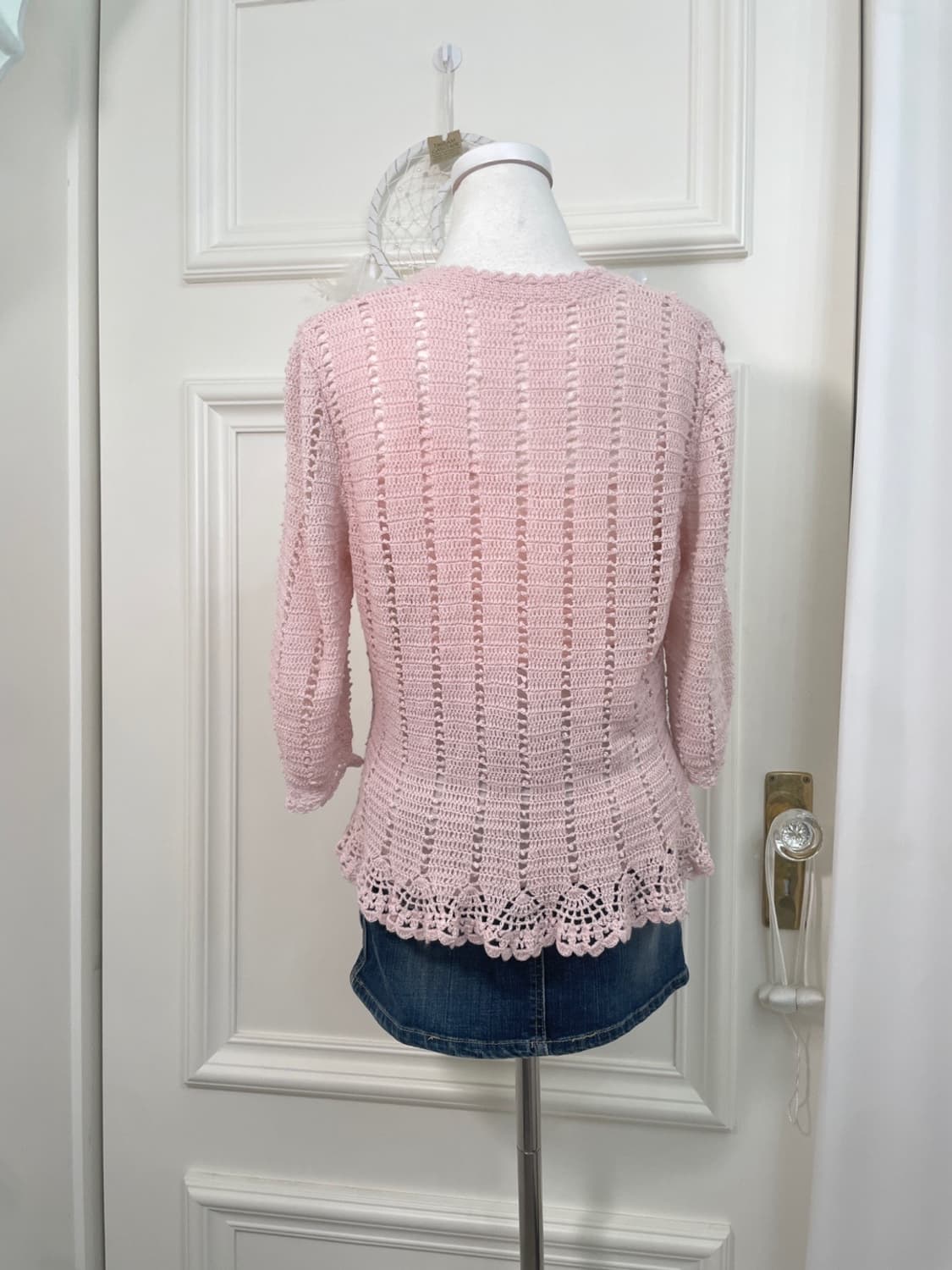 pink crochet spring cardigan&basic sheer 상품이미지3