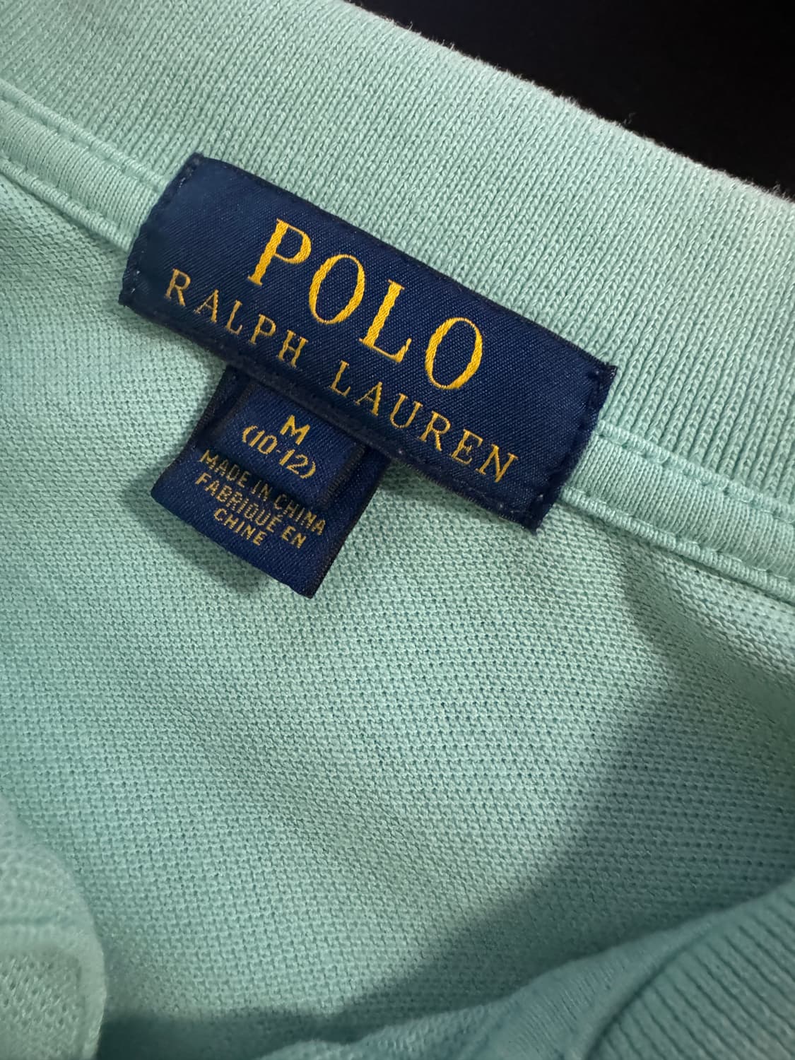 여성 폴로 랄프로렌 PK 반팔 카라 티셔츠 Xs 키즈 민트 상품이미지3