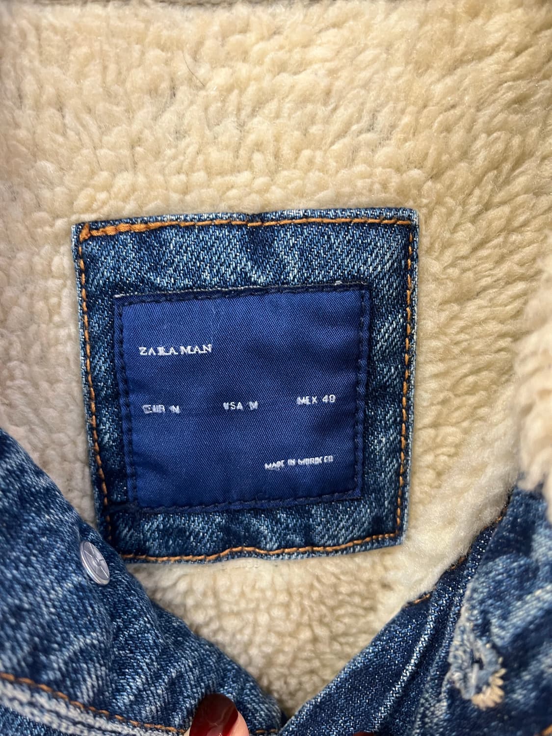 ZARA MAN 겨울용 양털 청자켓 (M사이즈) 상품이미지5