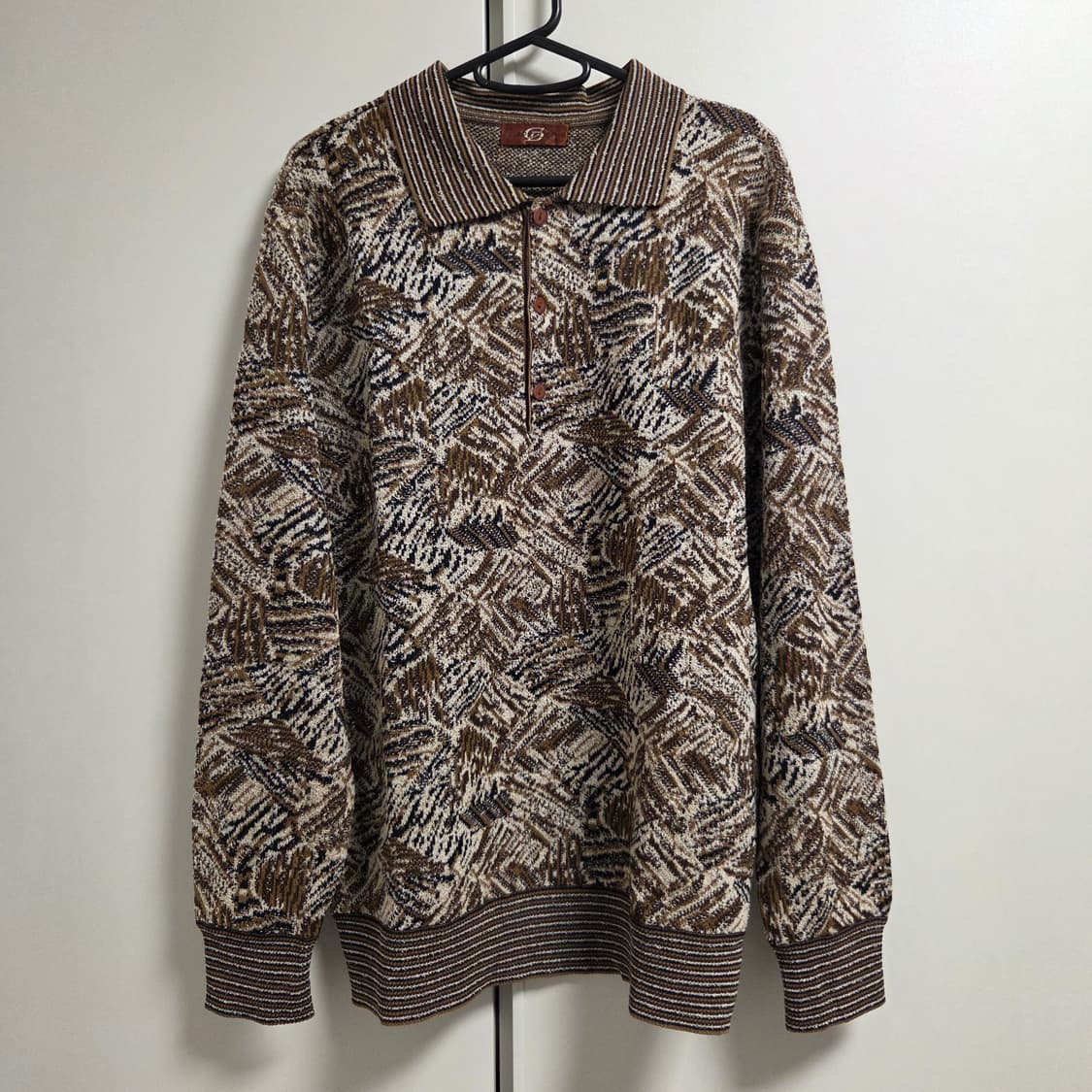 Caperdoni 재팬 에스닉 카라넥 니트 L(100) 상품이미지1