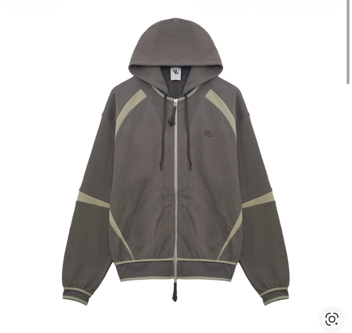 산산기어 오블리크 후디 집업 애쉬 브라운 상품이미지1