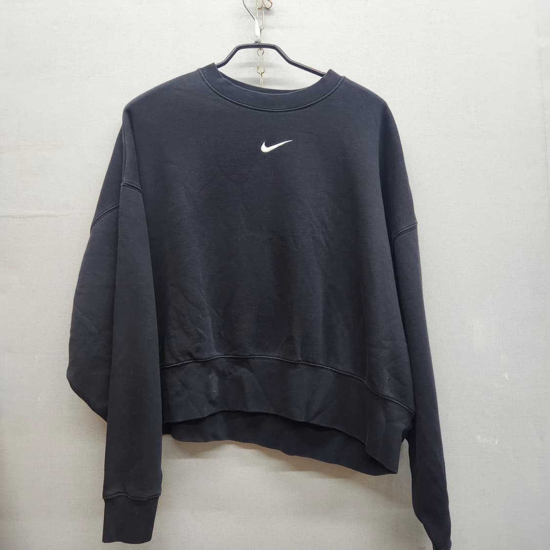 나이키 스우시로고 크롭 오버핏 맨투맨 M(2XL) 상품이미지1