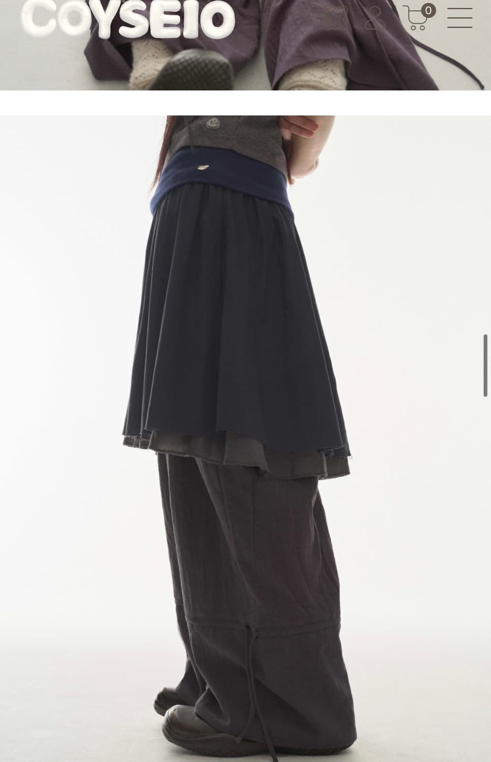 코이세이오 더블셔링 스커트 상품이미지3