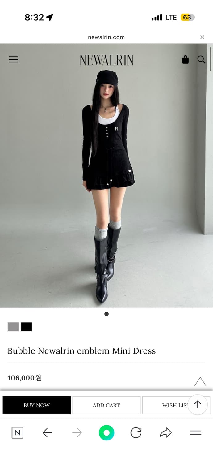 (새제품) 뉴얼린 Bubble emblem Mini Dress 미니원피스 상품이미지2