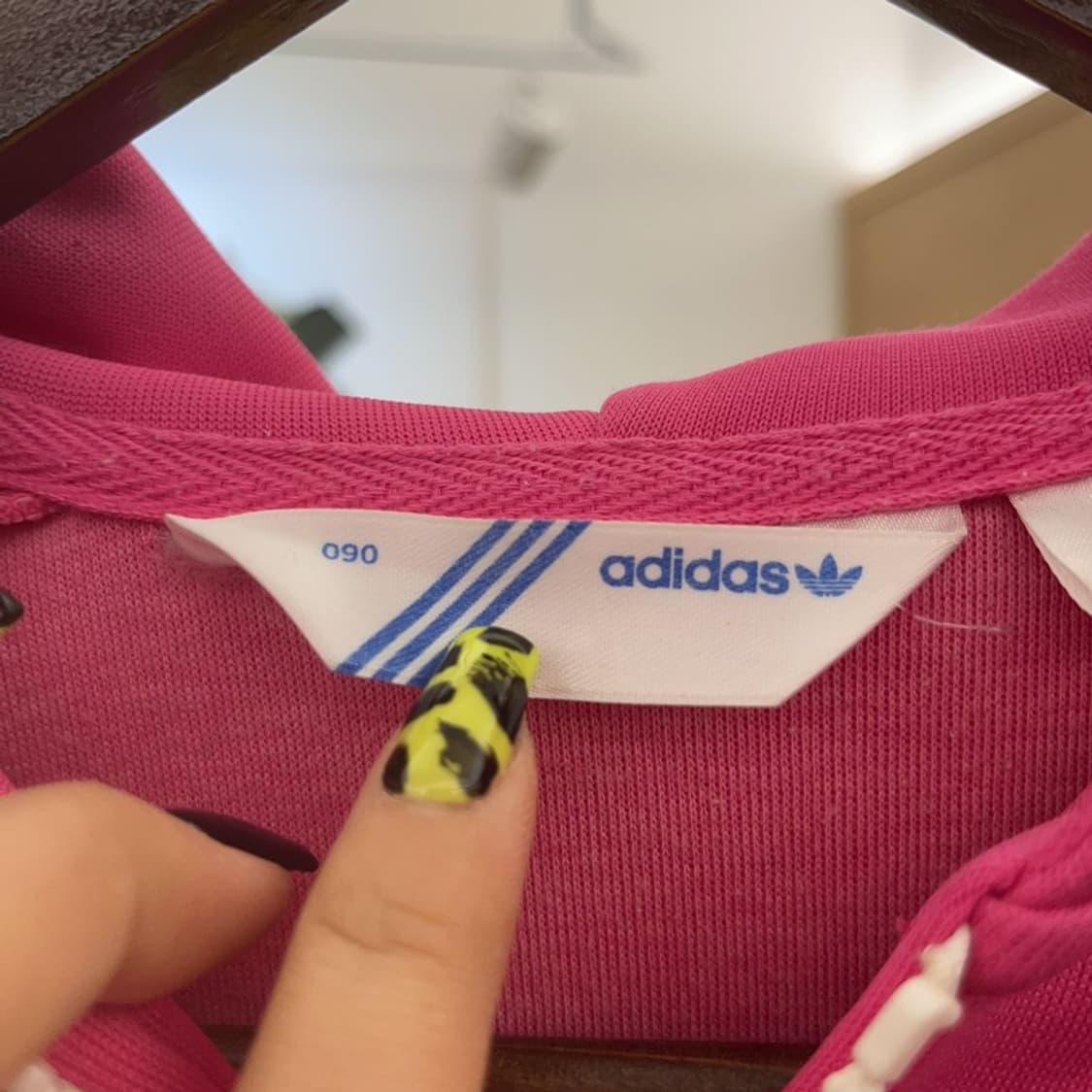 아디다스 Y2K 대장급 희귀 핫핑크 후드 져지 집업 90 C07443 상품이미지5