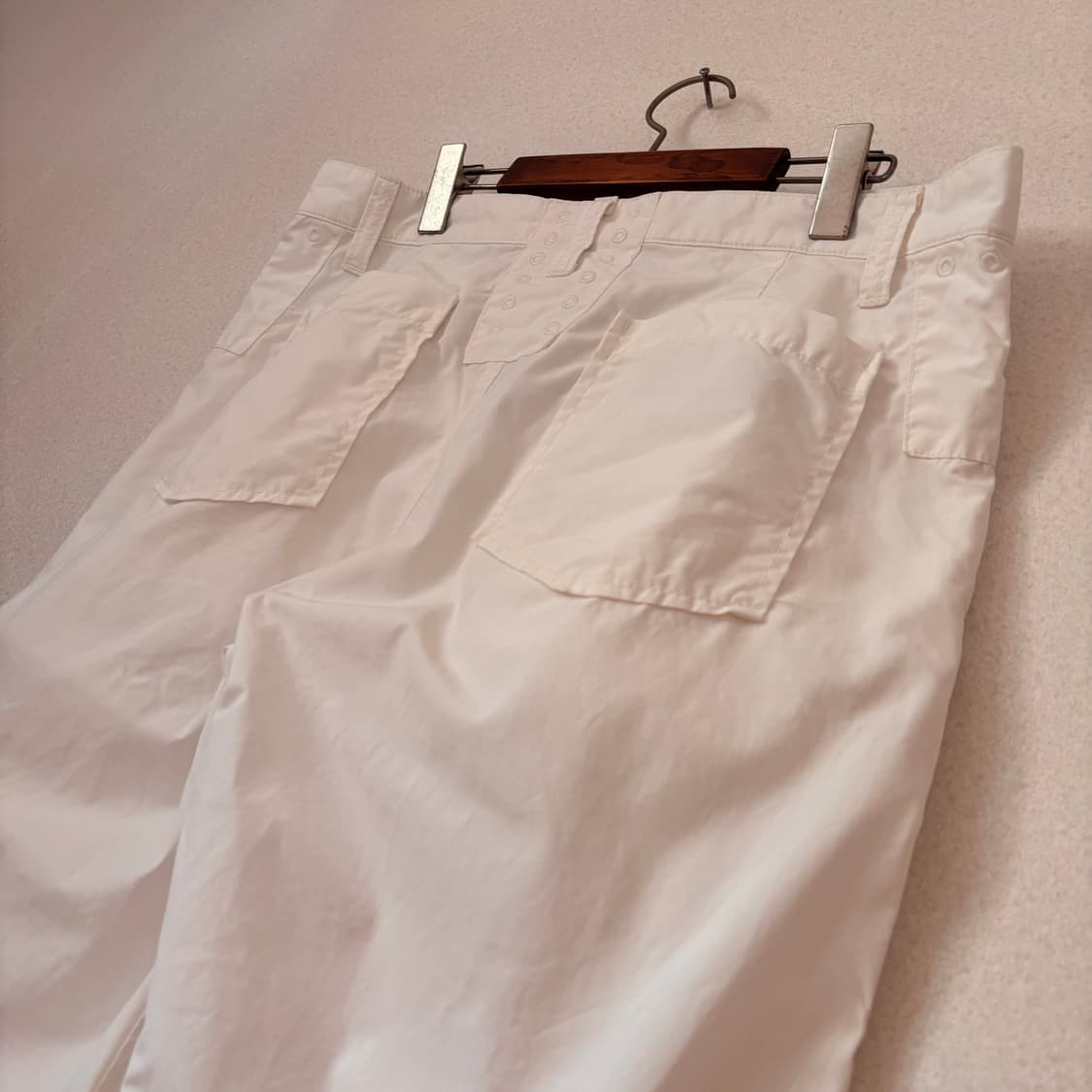 폴로 랄프로렌 34 36 화이트 팬츠 면바지 와이드 루즈핏  상품이미지8