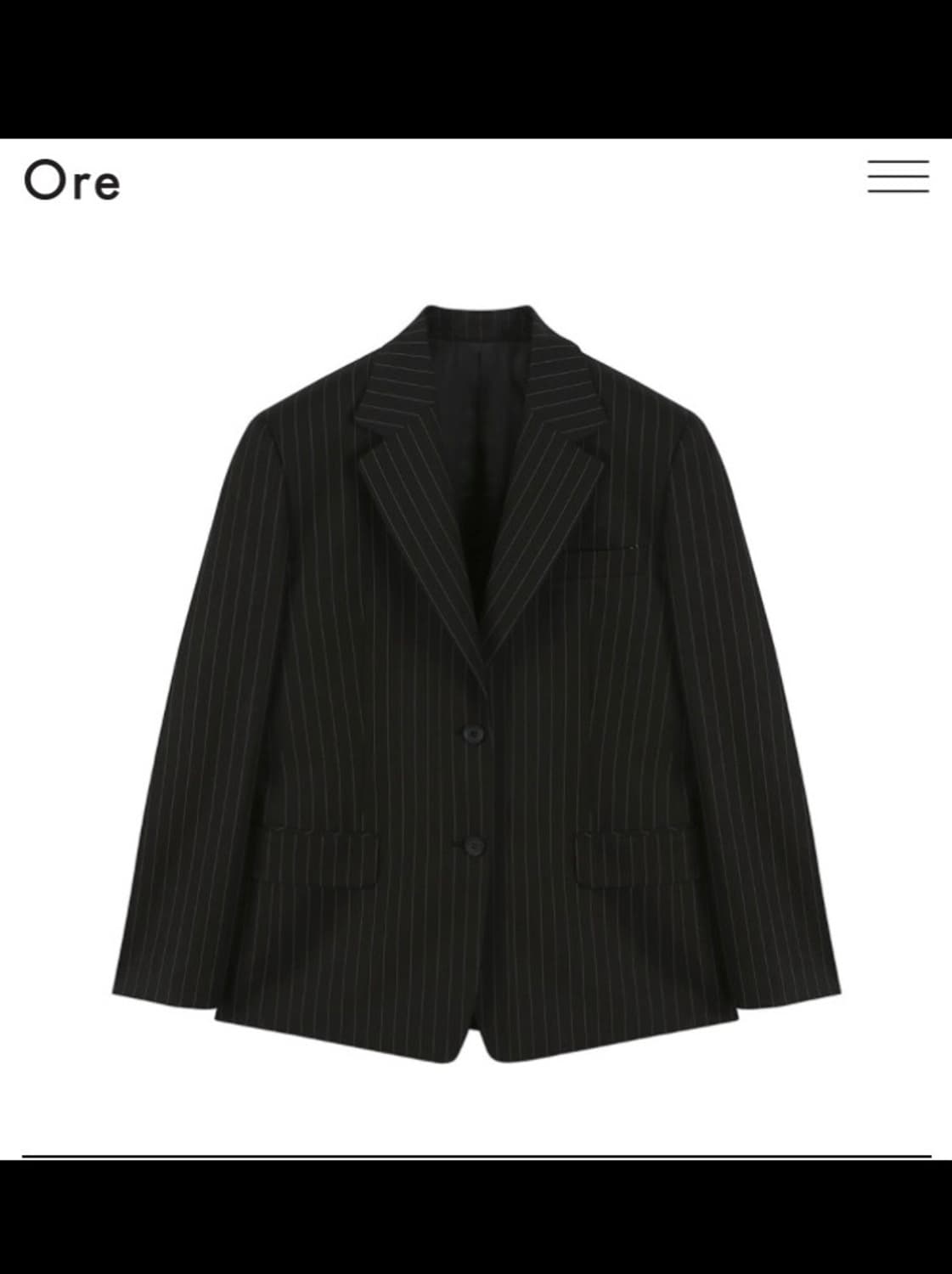 Ore 오어 스트라이프 자켓 스커트 셋업 상품이미지1