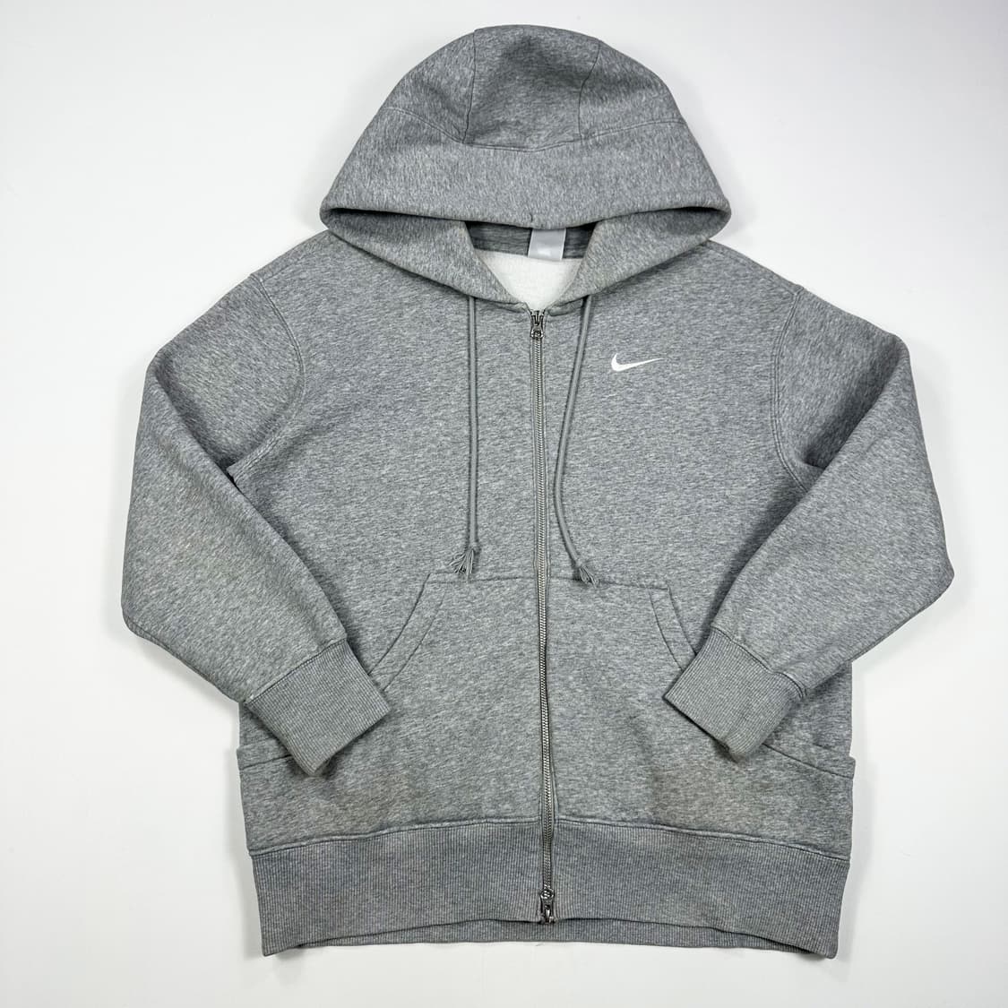 나이키 스우시 오버핏 그레이 후드집업 (S 여성추천) 상품이미지2