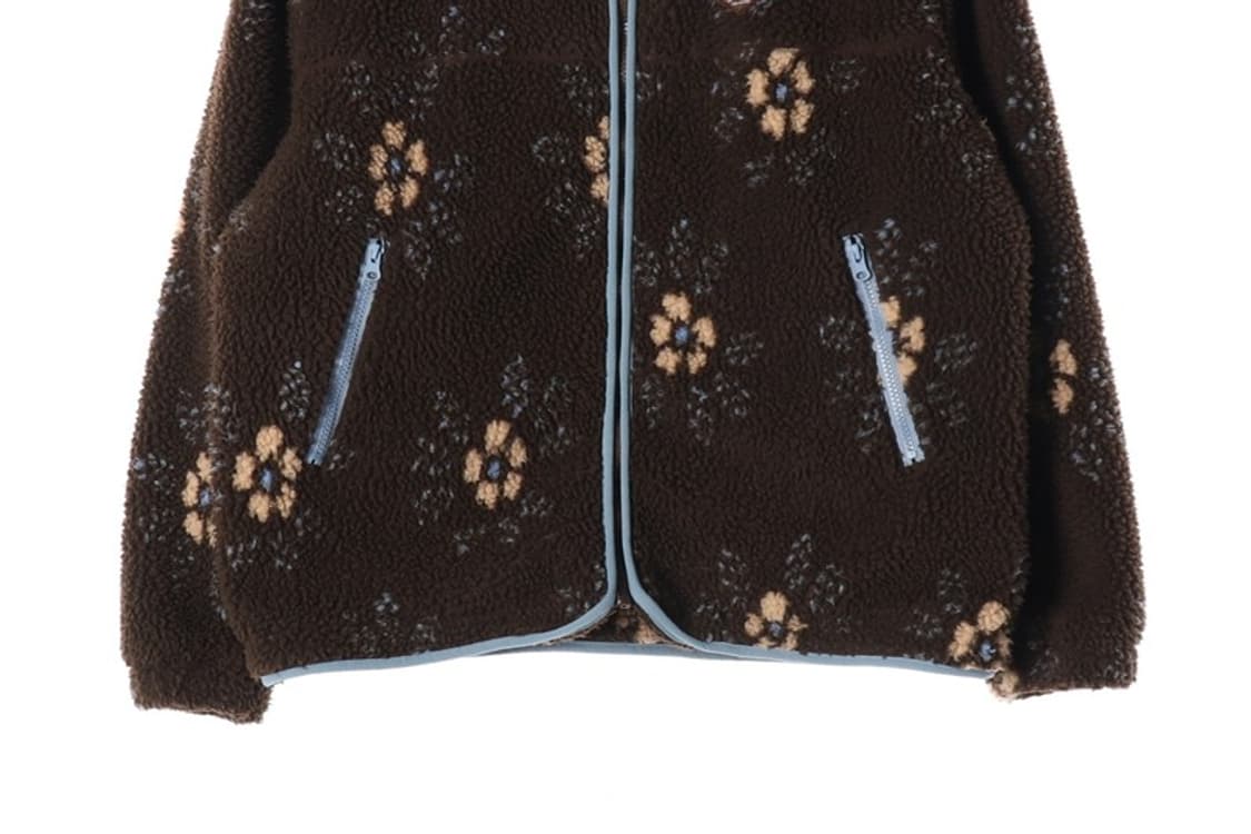 로브로브 플로럴 패턴 플리스 집업 F 상품이미지5