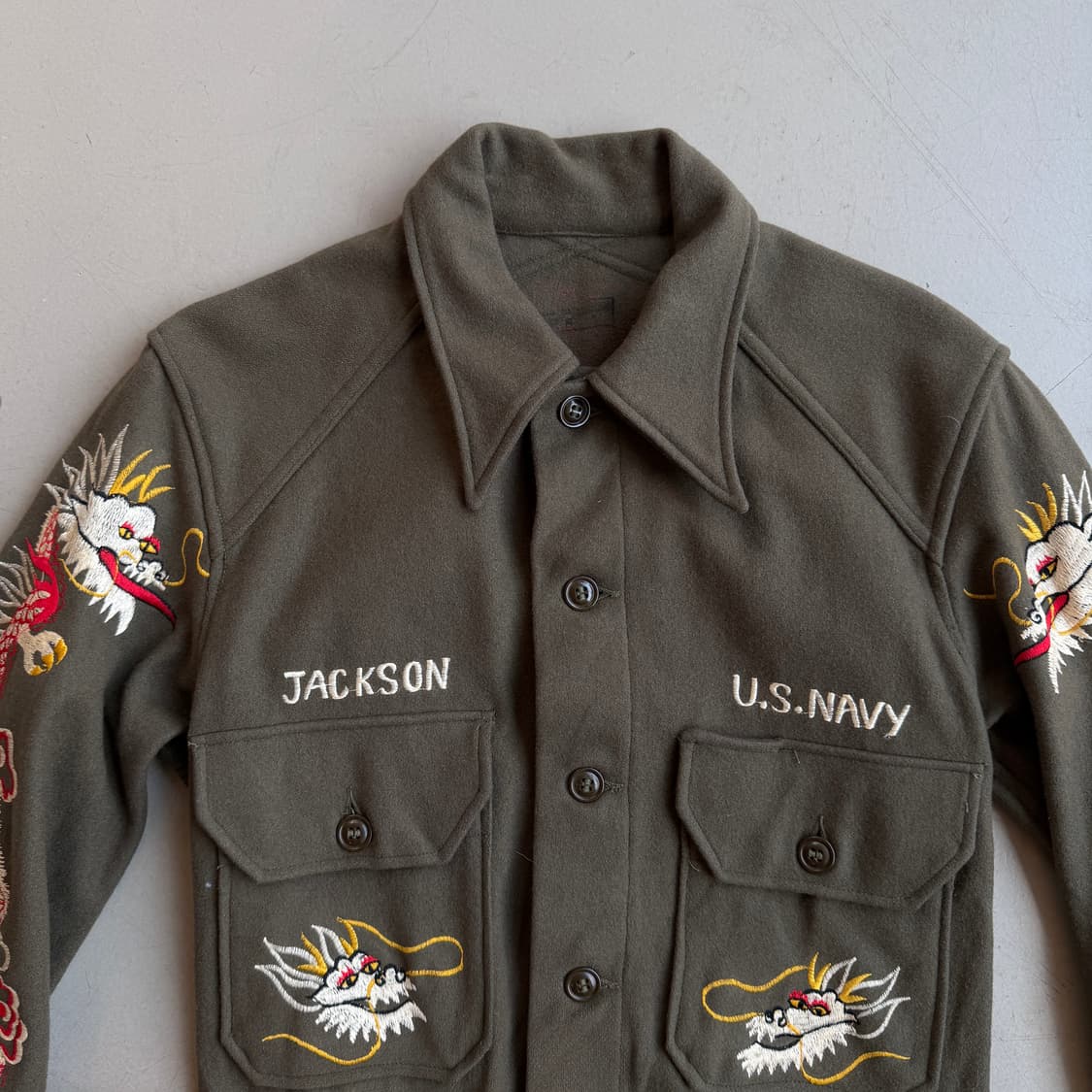 US navy 엠브로이드 셔츠 자켓 상품이미지5