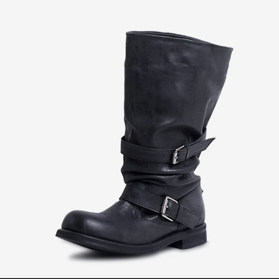네거티브쓰리 Slouchy Long Boots Washed Black 상품이미지1