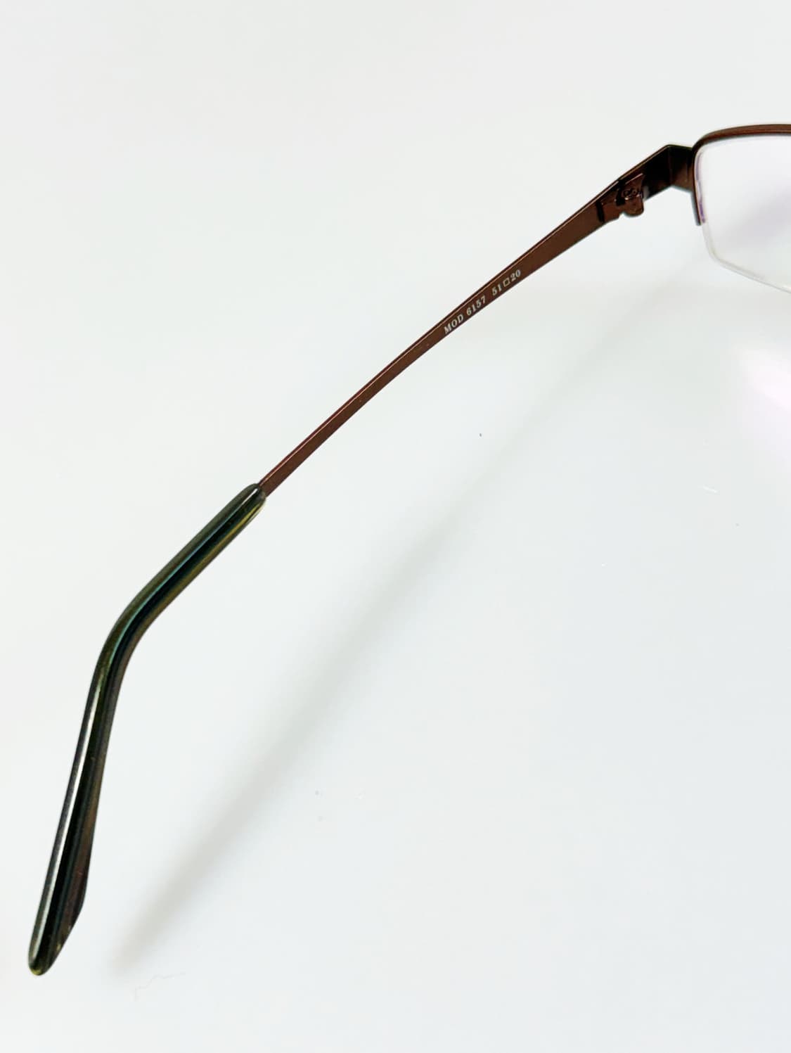 IRUS 브라운 메탈 반무테 스퀘어 빈티지 안경 상품이미지7