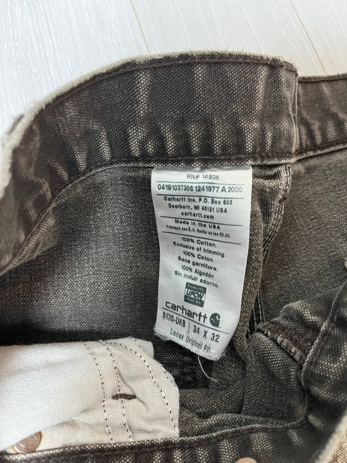 칼하트 더블니 디스트레스드 팬츠 상품이미지3